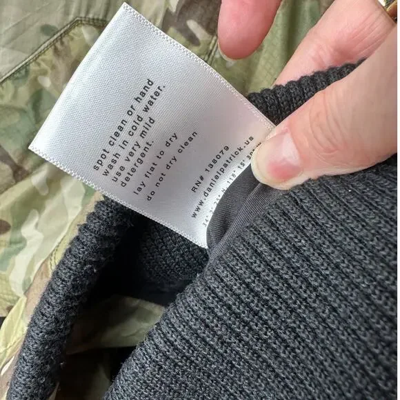 Daniel Patrick Olive Camo Front Split Zip Satin Long Sleeve Bomber Jacket M - Picture 11 of 13